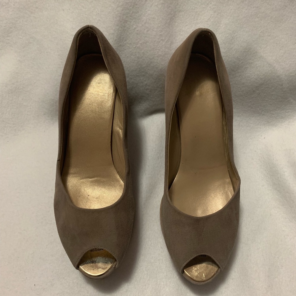 Stuart Weitzman Wedge Open Toe Size 8 1/2 - image 2